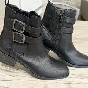 Kenneth Cole Reaction Salt Biker Jewel Boots Black Size 8 NEW